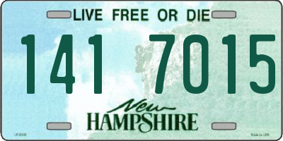 NH license plate 1417015