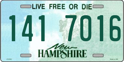 NH license plate 1417016