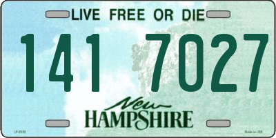 NH license plate 1417027