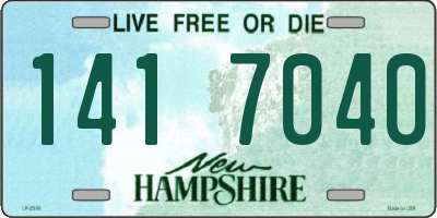 NH license plate 1417040