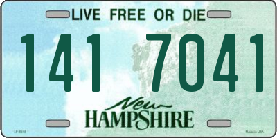 NH license plate 1417041