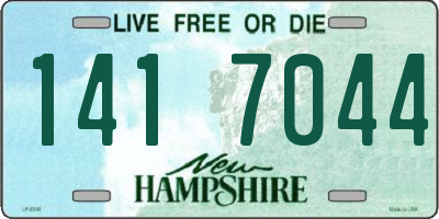 NH license plate 1417044