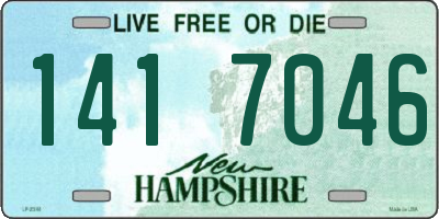 NH license plate 1417046