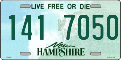 NH license plate 1417050