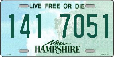 NH license plate 1417051