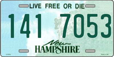 NH license plate 1417053