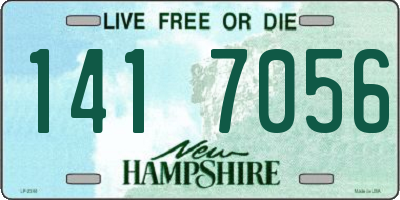 NH license plate 1417056