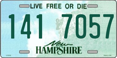 NH license plate 1417057
