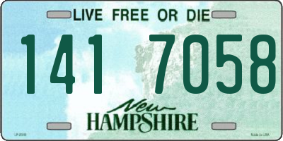 NH license plate 1417058