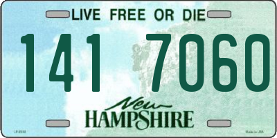 NH license plate 1417060