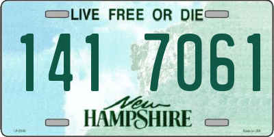NH license plate 1417061