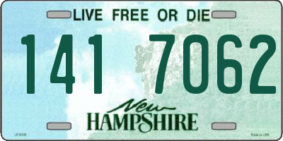 NH license plate 1417062