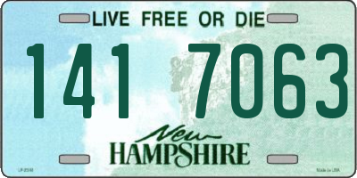 NH license plate 1417063