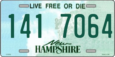 NH license plate 1417064