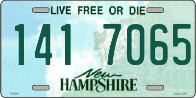 NH license plate 1417065