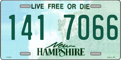 NH license plate 1417066