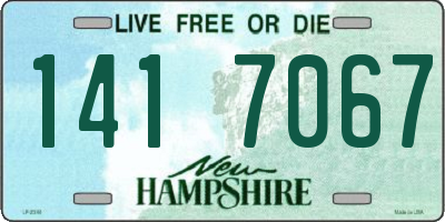 NH license plate 1417067