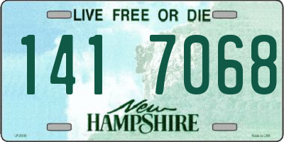NH license plate 1417068