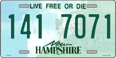 NH license plate 1417071