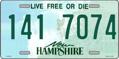NH license plate 1417074