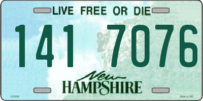NH license plate 1417076