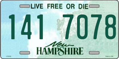 NH license plate 1417078