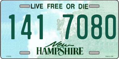 NH license plate 1417080
