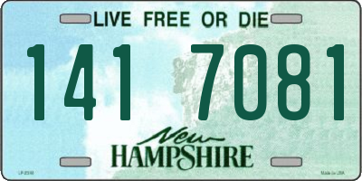 NH license plate 1417081