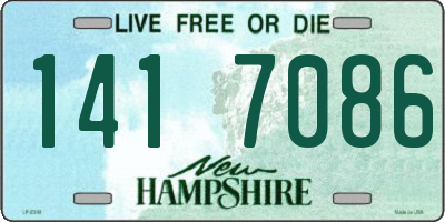 NH license plate 1417086