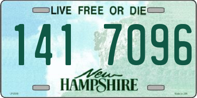 NH license plate 1417096