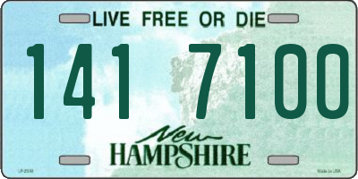 NH license plate 1417100