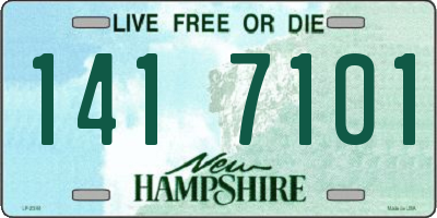 NH license plate 1417101