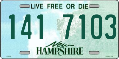 NH license plate 1417103