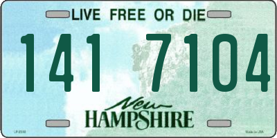 NH license plate 1417104