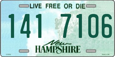 NH license plate 1417106