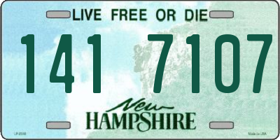 NH license plate 1417107