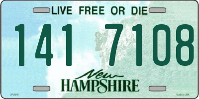NH license plate 1417108