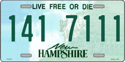 NH license plate 1417111