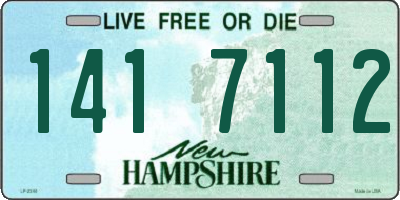 NH license plate 1417112