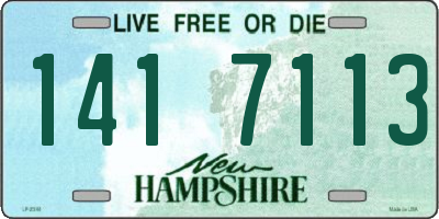 NH license plate 1417113