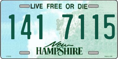 NH license plate 1417115