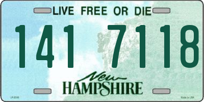 NH license plate 1417118