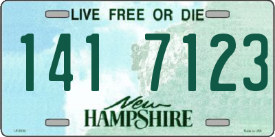 NH license plate 1417123