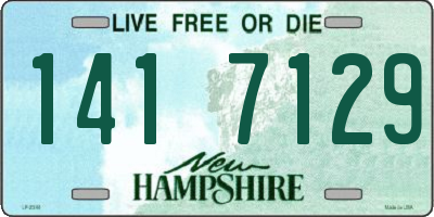 NH license plate 1417129