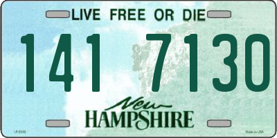 NH license plate 1417130