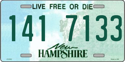 NH license plate 1417133