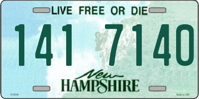 NH license plate 1417140