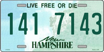 NH license plate 1417143