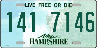NH license plate 1417146