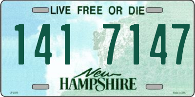NH license plate 1417147